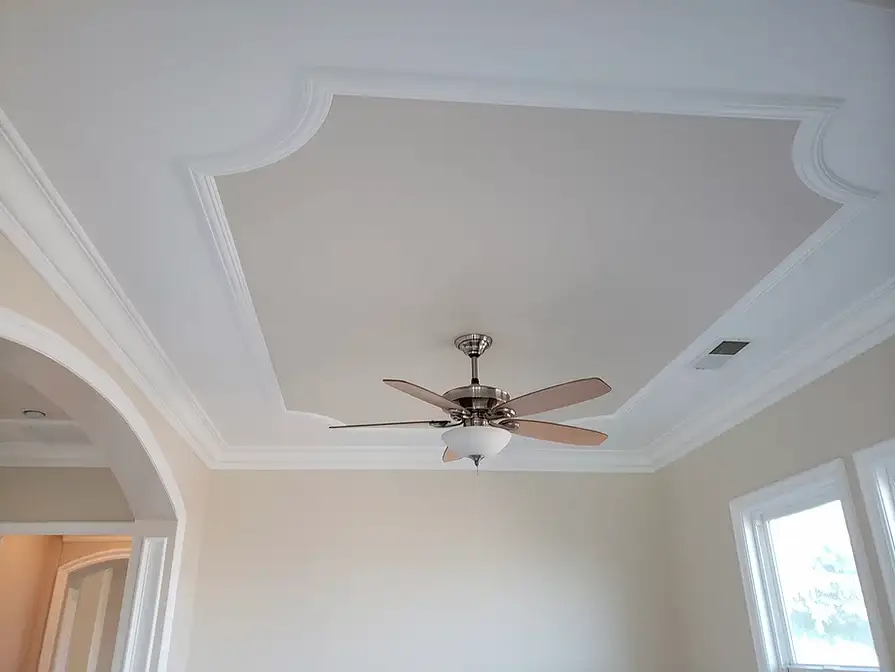 Freshly painted interior ceiling and walls